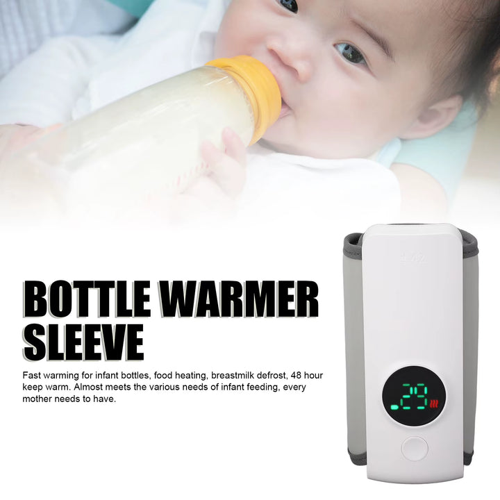 【Hot】Bottle Warmer for Travel Wireless Portable Infant Milk Warmer Sleeve Constant Temperature 6000Mah Battery Powered