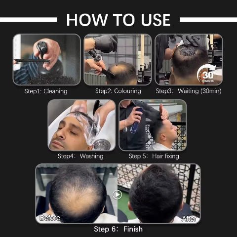 Hair Concealer for Men Waterproof Black Brown Baldness Corrector Cream Thinning Hair Fillup Scalp Dye Beauty Health 40ML