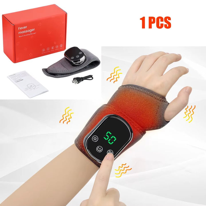 Electric Heating Wrist Massager Hot Compress Vibration Massage Wrist Guard Band Knee Massager Ankle Vibration Heating Massager
