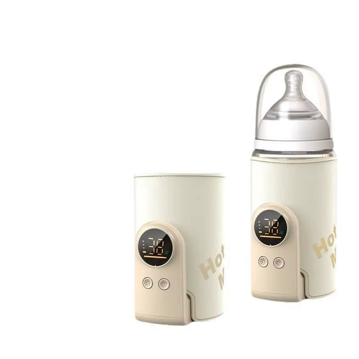 USB Multifunctional High-Capacity Baby Feeding Bottle Smart Temperature Control Warmer Screen Newborn Baby Bottle Warmer Sleeve