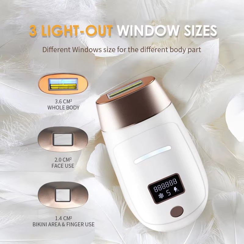 Cordless Laser Hair Removal Rechargeable 4In1 Replaceable Lamp Cooling Painless Permanent Bikinis Trimmer IPL Epilator