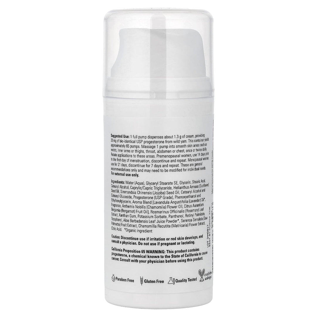 Menopause Relief Cream- Bioidentical Progesterone from Wild Yams