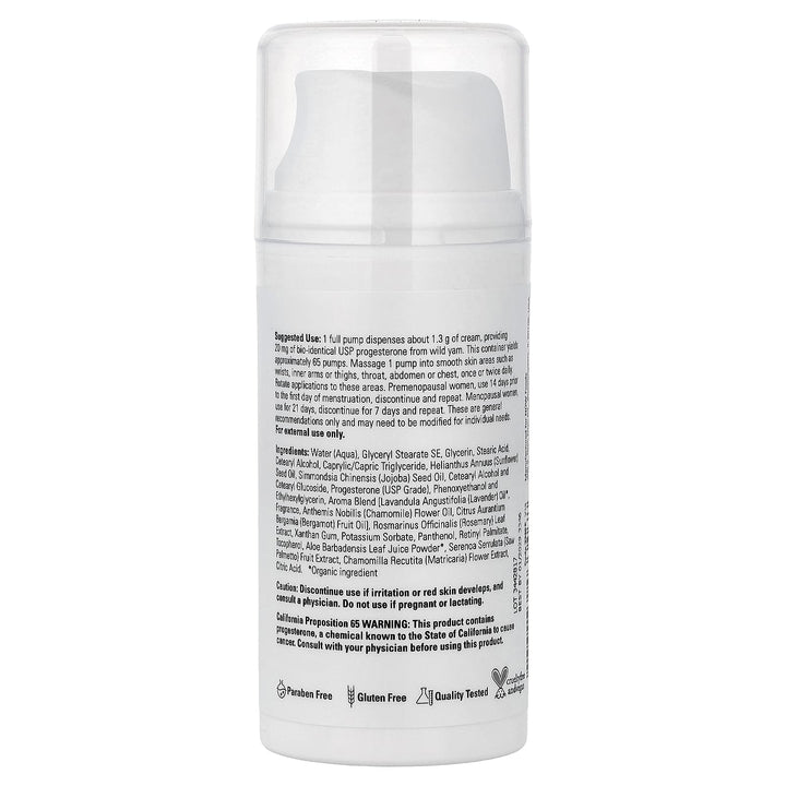 Menopause Relief Cream- Bioidentical Progesterone from Wild Yams