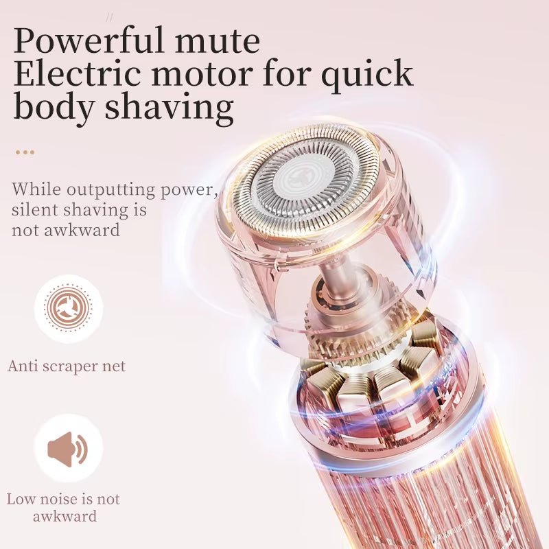 Dual Head Scraper, 2-In-1 Hair Remo Electric Hair Clipper for Women, Underarm Private Area, Leg Hair and Body Hair Scissors