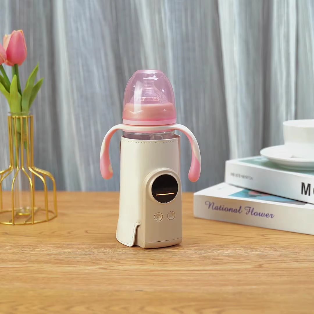 USB Multifunctional High-Capacity Baby Feeding Bottle Smart Temperature Control Warmer Screen Newborn Baby Bottle Warmer Sleeve