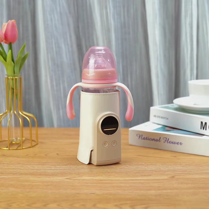 USB Multifunctional High-Capacity Baby Feeding Bottle Smart Temperature Control Warmer Screen Newborn Baby Bottle Warmer Sleeve