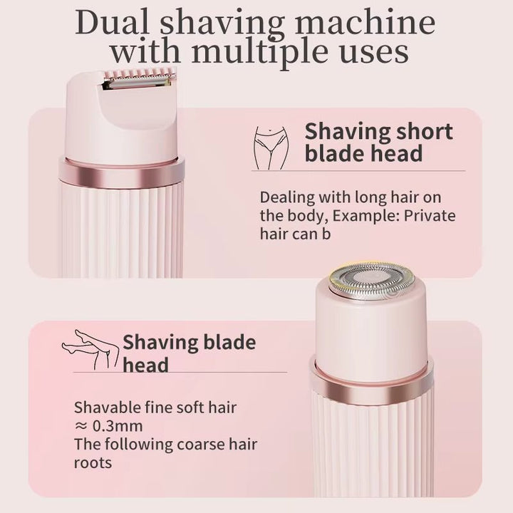 Dual Head Scraper, 2-In-1 Hair Remo Electric Hair Clipper for Women, Underarm Private Area, Leg Hair and Body Hair Scissors