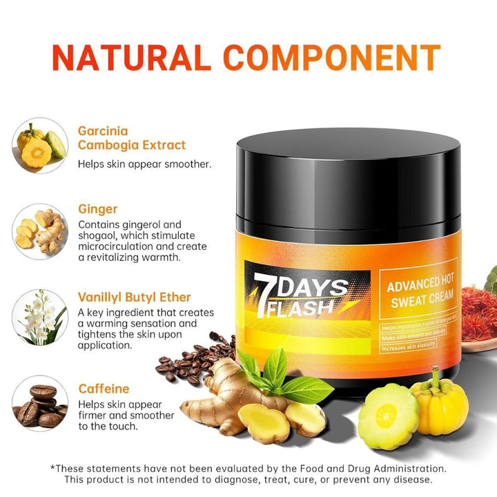 Aarwaan Ignira™ Belly Sweat Cream jar with label, showcasing the skincare product for abdominal sweat and skin tightening.