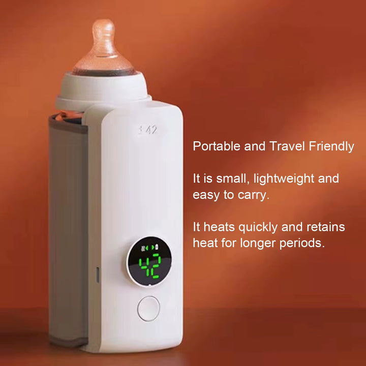 【Hot】Bottle Warmer for Travel Wireless Portable Infant Milk Warmer Sleeve Constant Temperature 6000Mah Battery Powered
