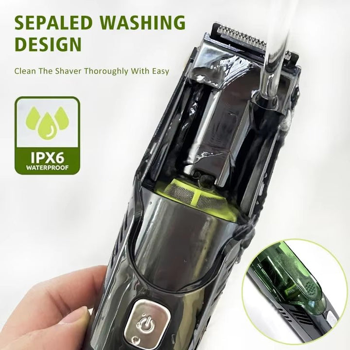 Cordless Electric Hair Trimmer Professional Hair Cutting Multifun Ctional Men Razor Built-In Vacuum Clipper Rechargeable