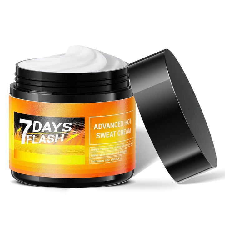 Aarwaan Ignira™ Belly Sweat Cream jar with white lid and label, designed for abdominal skin care and sweating.