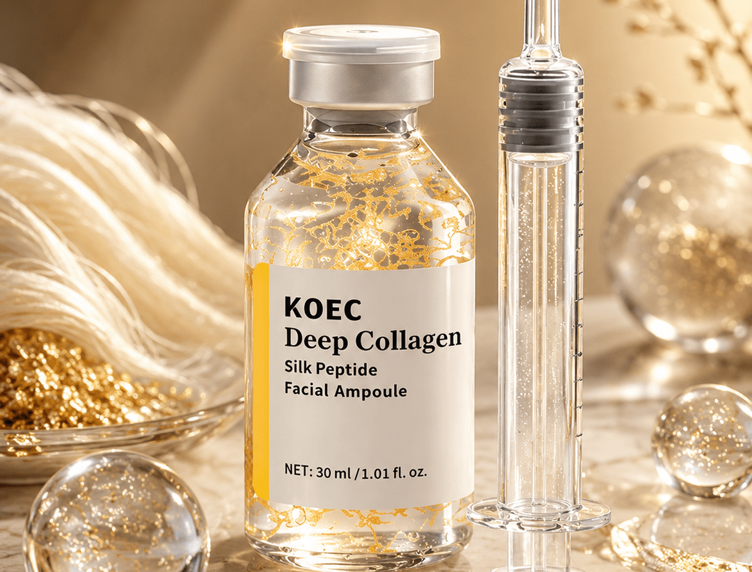Aurum™ 24K Gold Wrinkle Care Silk Collagen serum bottle by Aarwaan with gold accents and elegant packaging.