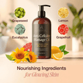 Aarwaan Velura™ anti-cellulite massage oil bottle with a sleek design, displayed on a neutral background.