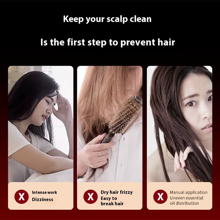 Hardik Scalp-Ray Pro device with sleek design and control buttons, used for scalp therapy and hair treatment.