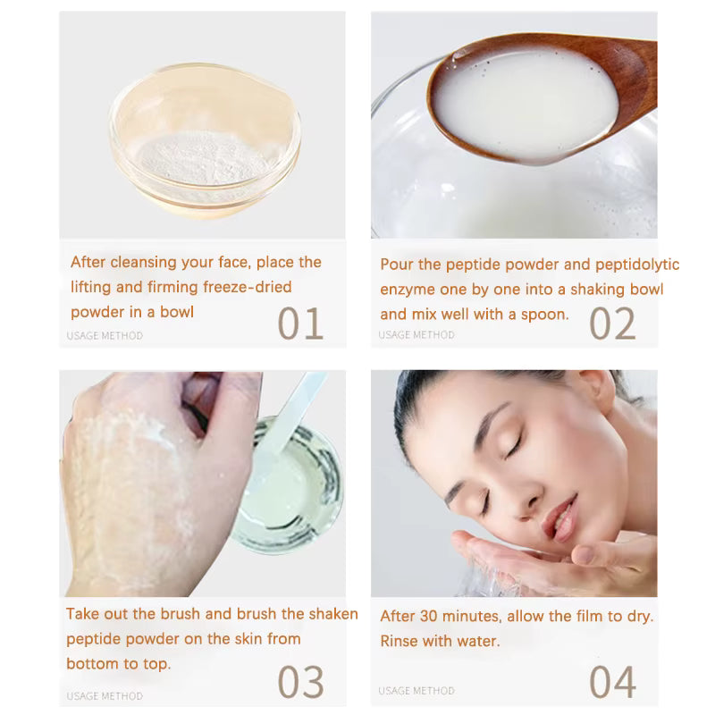 Korean collagen face mask by aarwaan, showing a close-up of the mask's soothing texture and packaging.