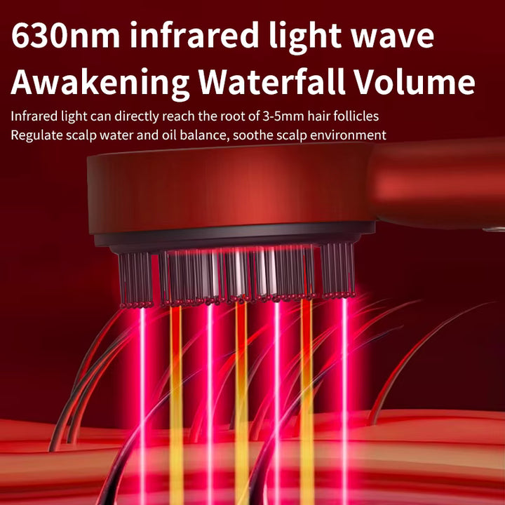 Hardik Scalp-Ray Pro device with sleek design for scalp and hair treatment, featuring multiple light therapy panels.