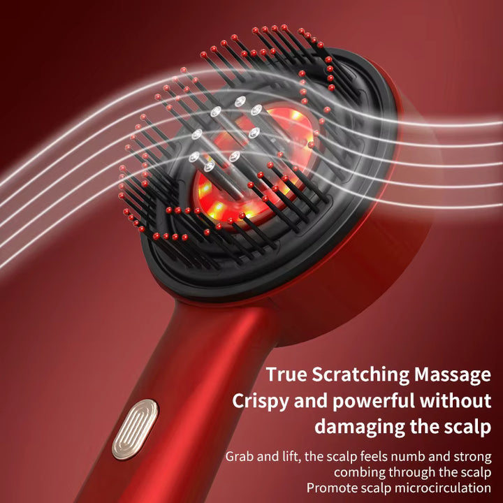 Hardik Scalp-Ray Pro device with sleek design, used for scalp therapy and hair health treatment in a close-up view.