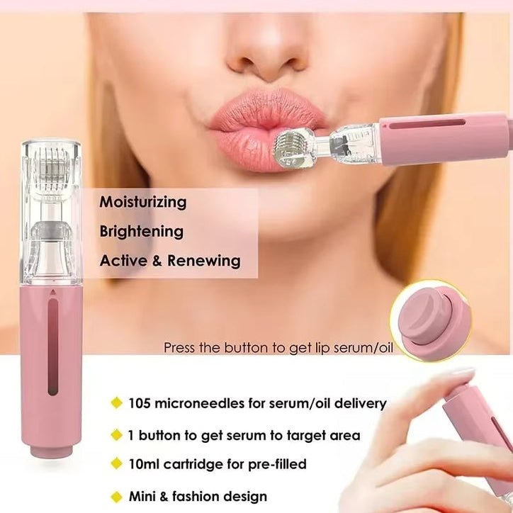 Aarwaan KISSFORM™ Titanium Lips Booster and Plumping Serum bottle with applicator and product label visible.
