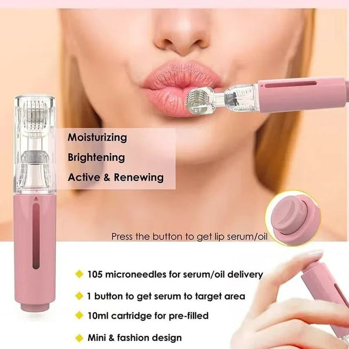 Aarwaan KISSFORM™ Titanium Lips Booster and Plumping Serum bottle with applicator and product label visible.