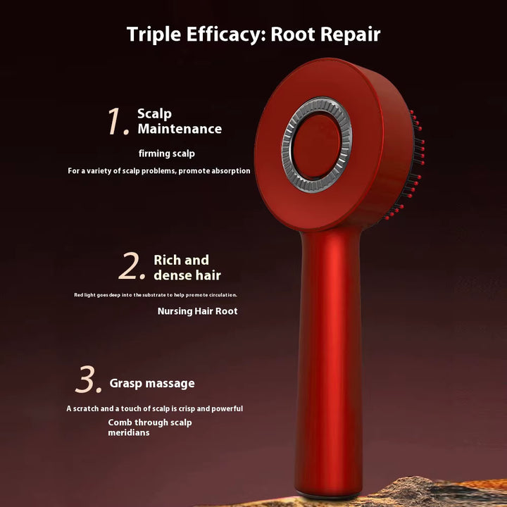 Hardik Scalp-Ray Pro device with sleek design and control buttons, used for scalp therapy and hair care treatments.
