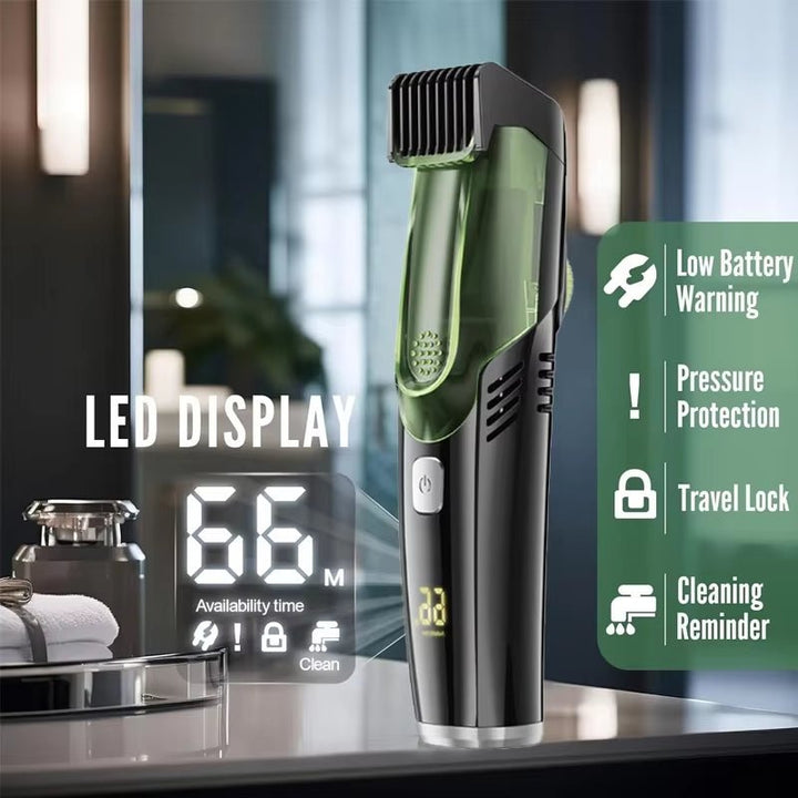 Cordless Electric Hair Trimmer Professional Hair Cutting Multifun Ctional Men Razor Built-In Vacuum Clipper Rechargeable