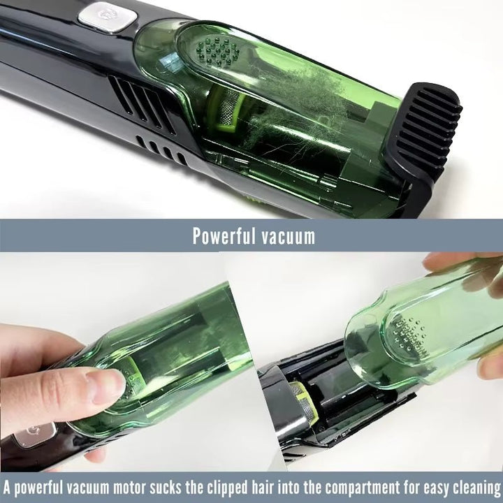 Cordless Electric Hair Trimmer Professional Hair Cutting Multifun Ctional Men Razor Built-In Vacuum Clipper Rechargeable