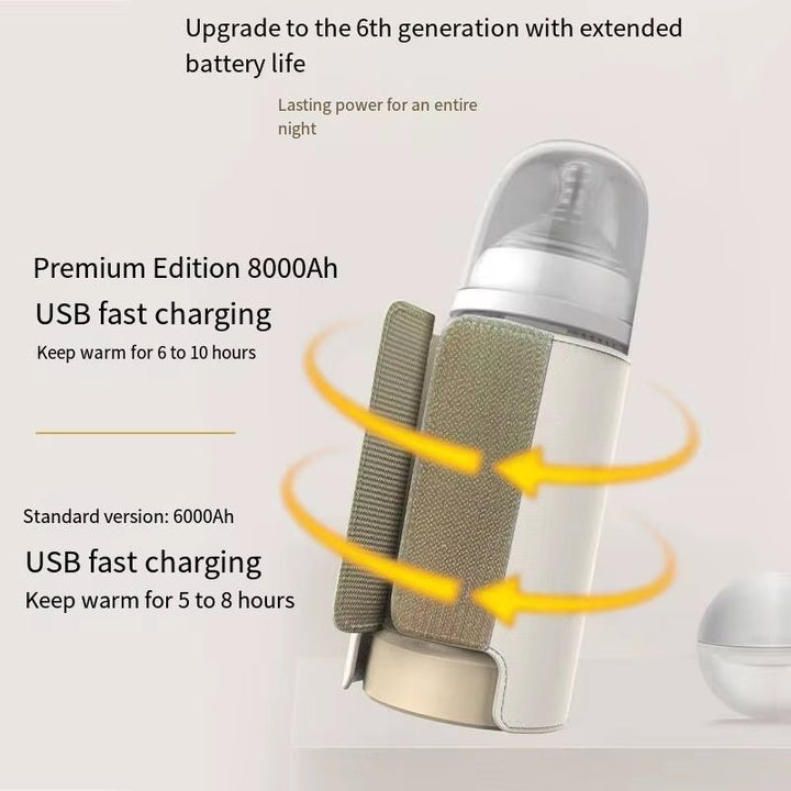USB Multifunctional High-Capacity Baby Feeding Bottle Smart Temperature Control Warmer Screen Newborn Baby Bottle Warmer Sleeve